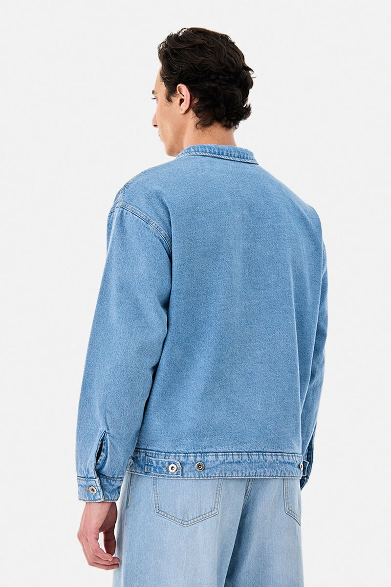 Snitch  Oversized Denim Quilted Jacket for Men | Best Price UAE
